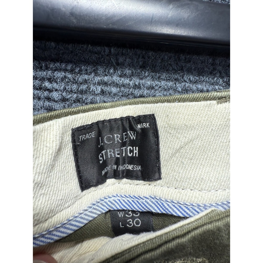 J.Crew 484 Slim Stretch Chinos Men 33x30 Olive Green E1589 - Picture 3 of 9